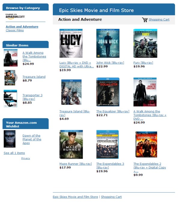 Epic Skies Movie and Film Store